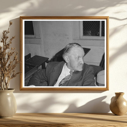 Farmer Awaits Pie Supper Muskogee County Oklahoma 1940