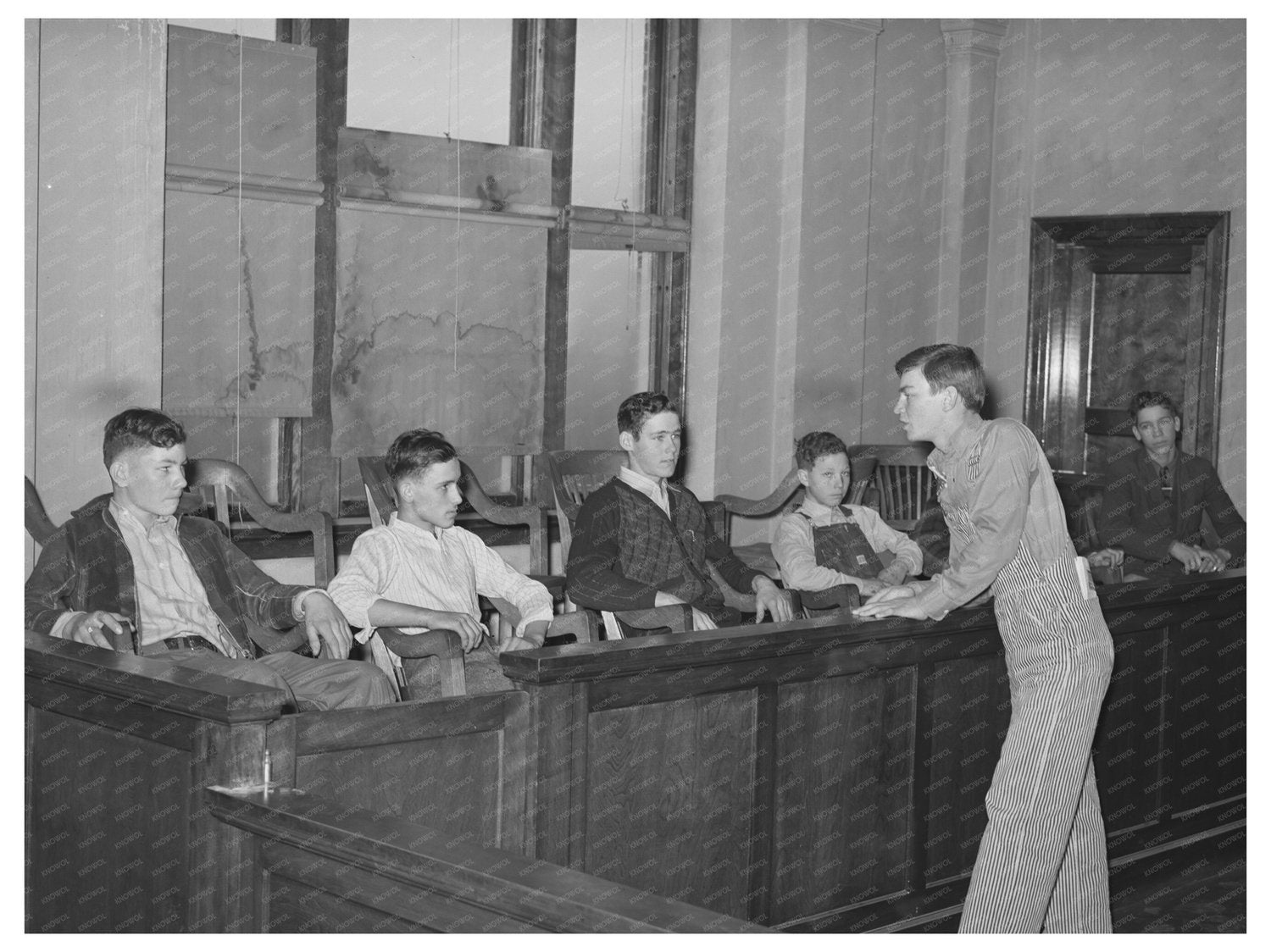 1940 County 4-H Club Meeting in Eufaula Oklahoma