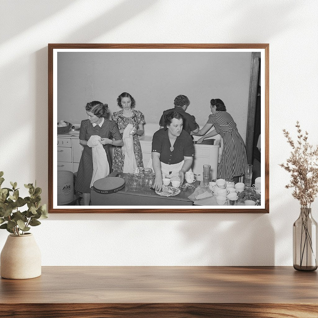 Wives of Jaycees Washing Dishes Eufaula Oklahoma 1944