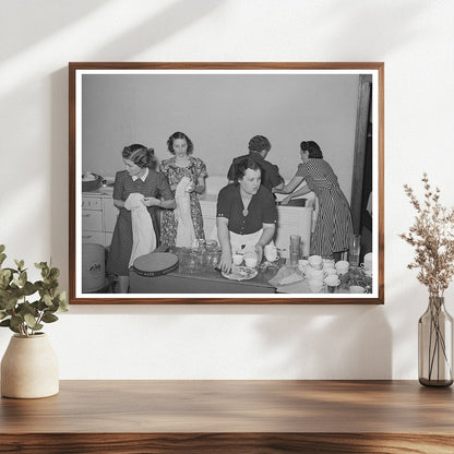Wives of Jaycees Washing Dishes Eufaula Oklahoma 1944