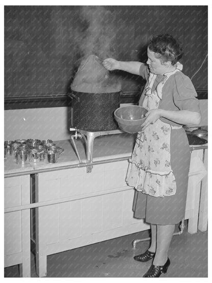 Coffee Removal from Buffet Pot February 1944 Eufaula Oklahoma