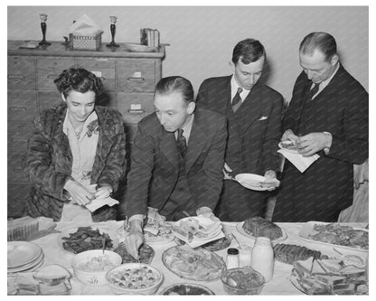 1944 Jaycees Buffet Supper Eufaula Oklahoma Vintage Photo