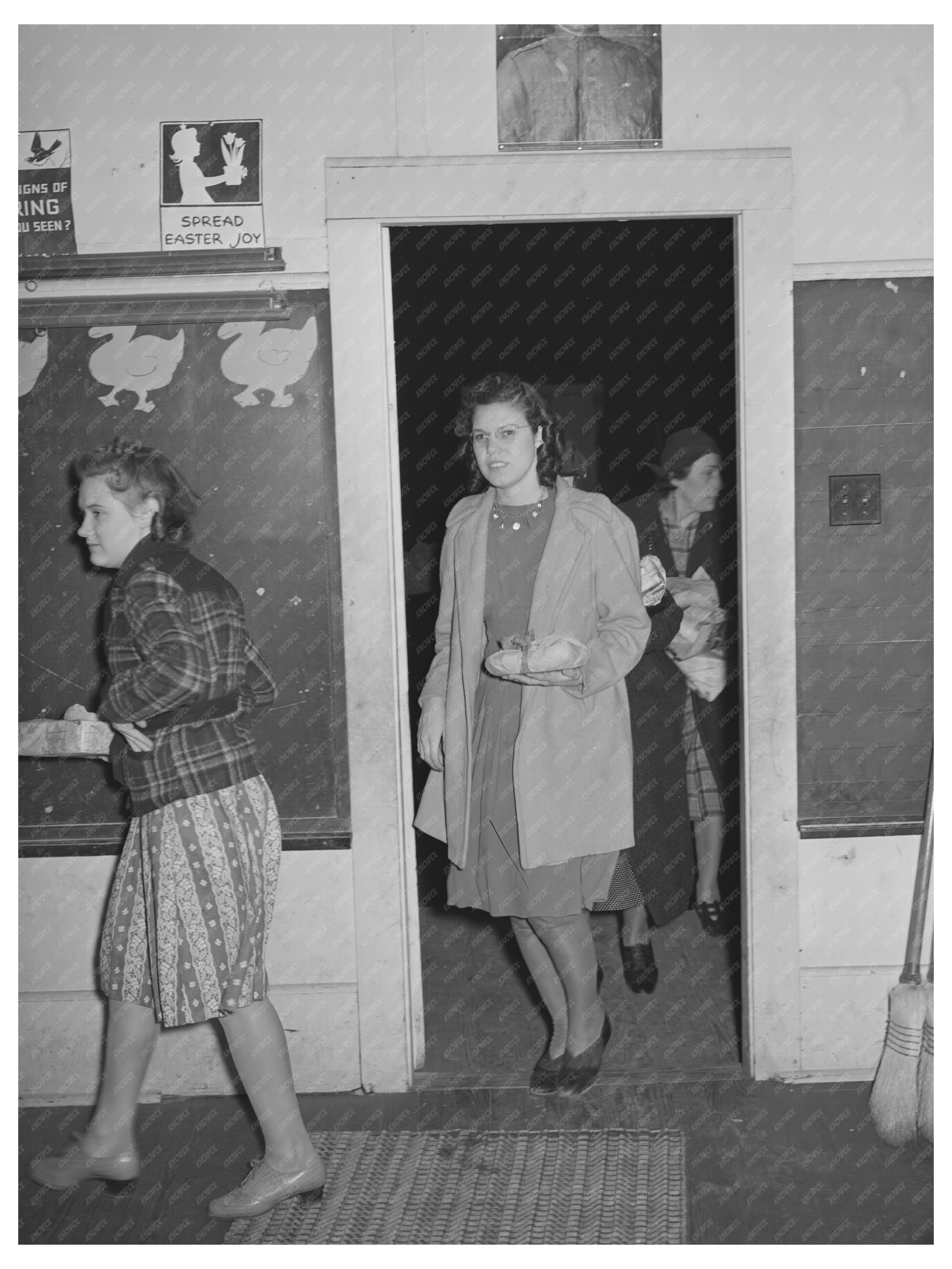 Young Women Bring Pies to Auction at Muskogee County 1940