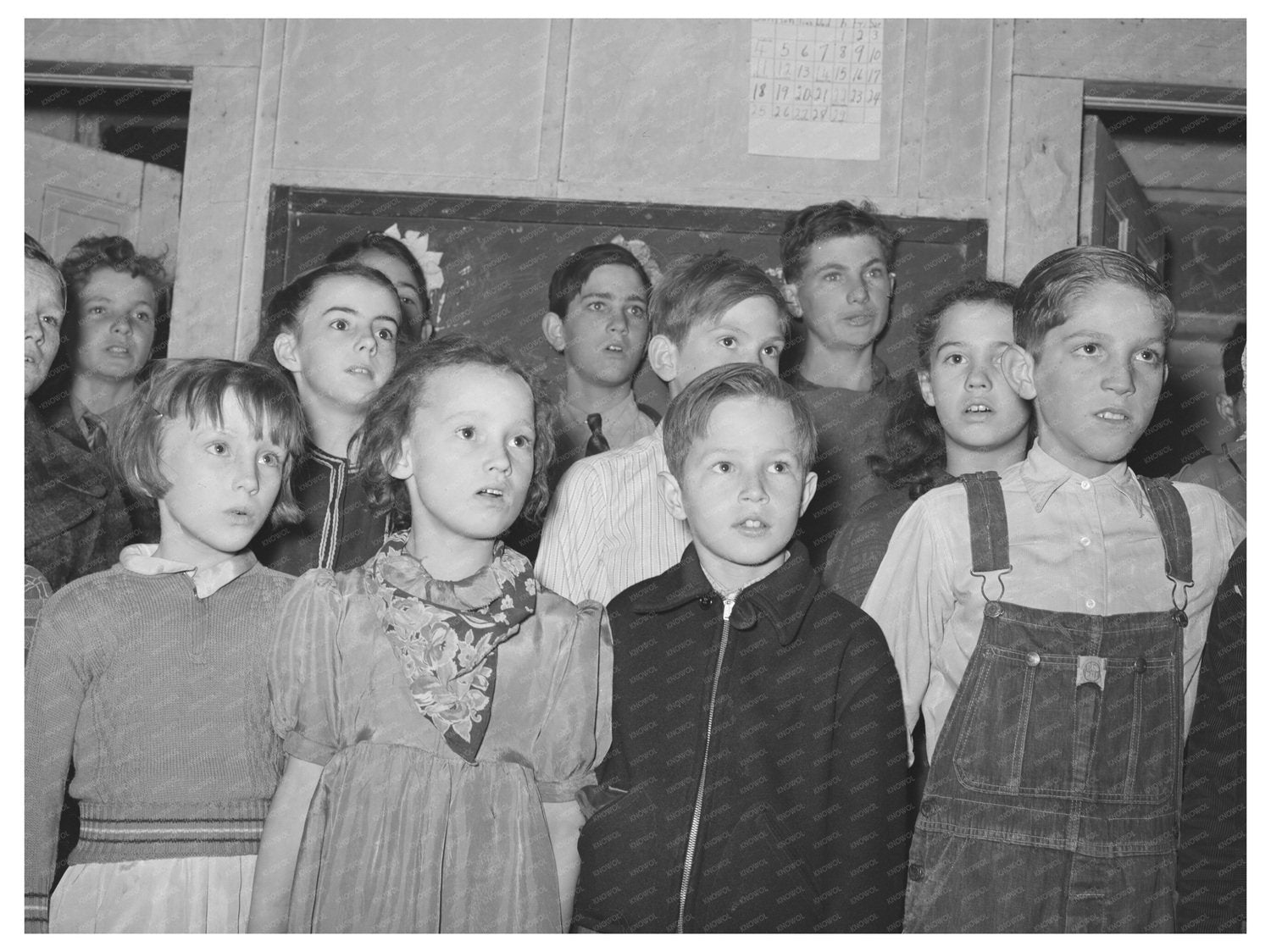 Schoolchildren Pie Supper Muskogee County Oklahoma 1940