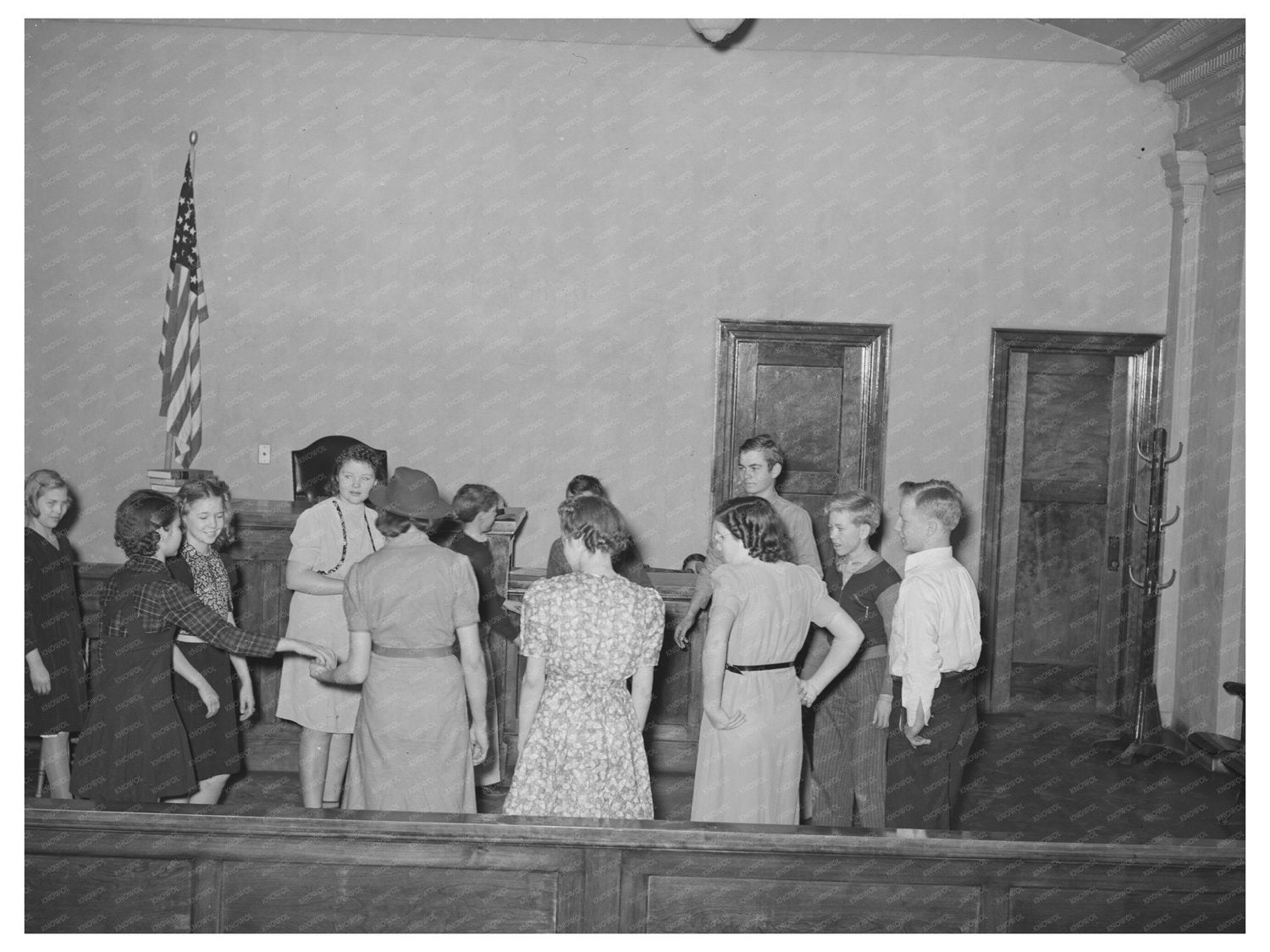 4-H Club Members Playing Game in Eufaula Oklahoma 1940