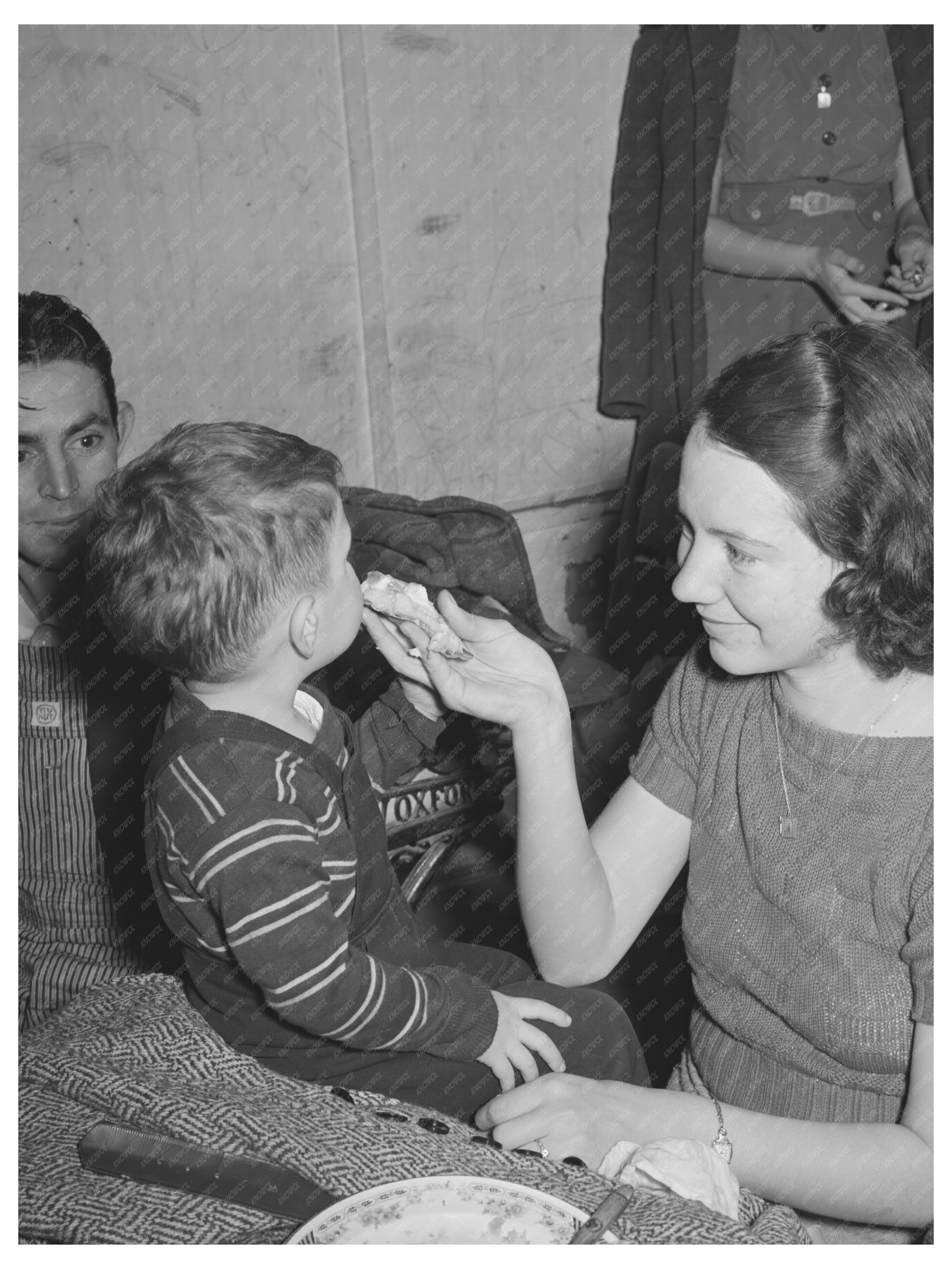 Farm Family Enjoys Pie Supper in Oklahoma February 1940