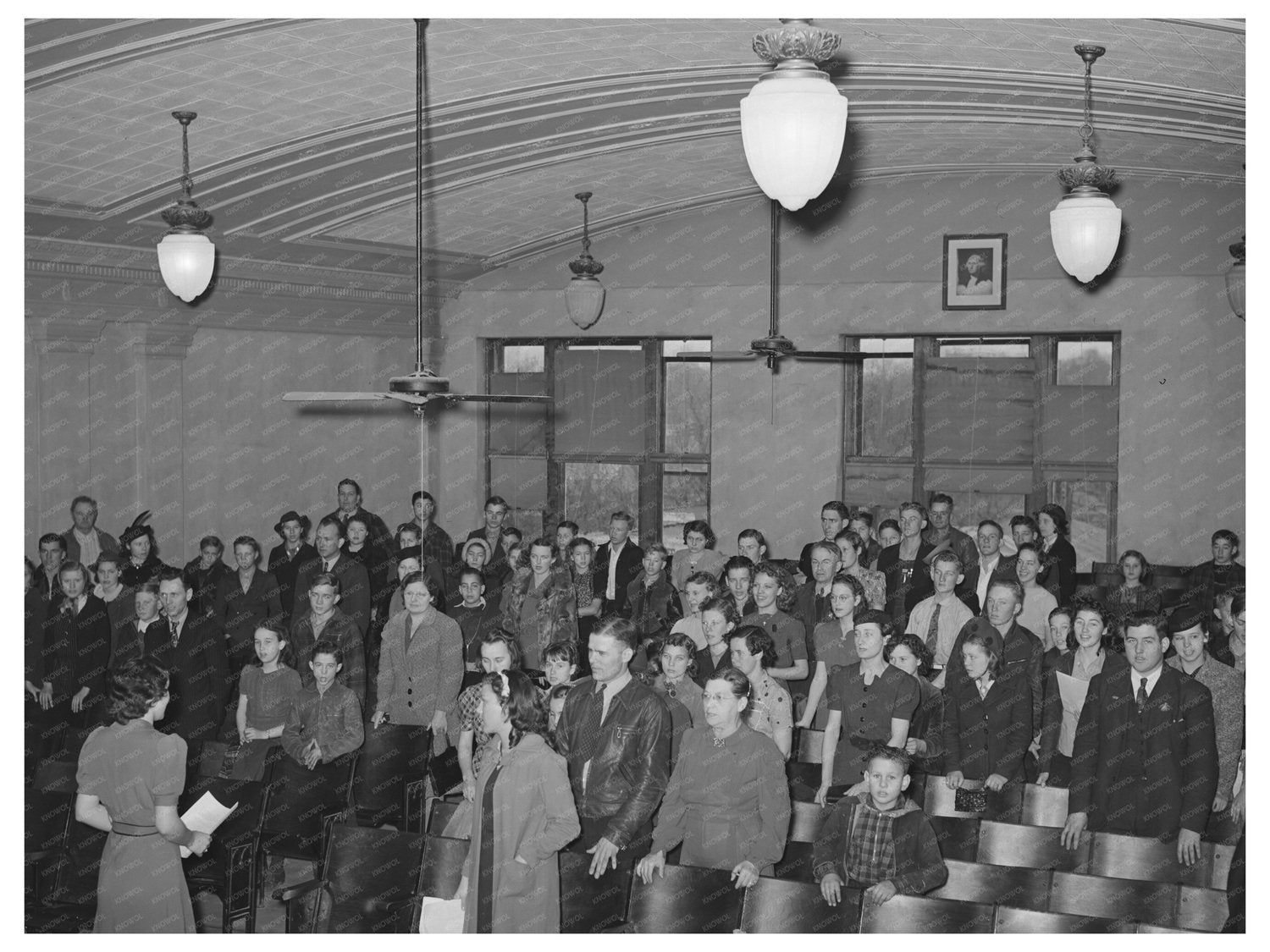 1940 4-H Club Meeting in Eufaula Oklahoma Community Engagement