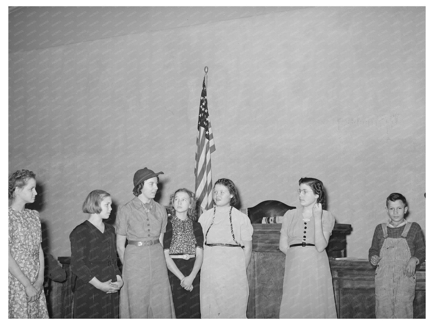 1940 4-H Club Meeting in Eufaula Oklahoma Community Activity