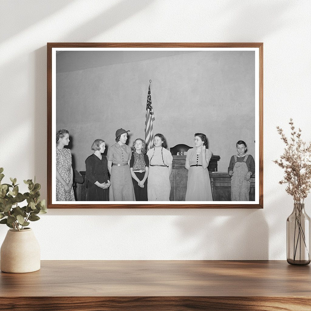 1940 4-H Club Meeting in Eufaula Oklahoma Community Activity