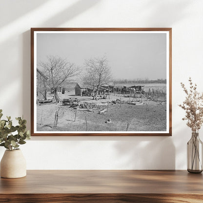 Farmyard Scene McIntosh County Oklahoma February 1940