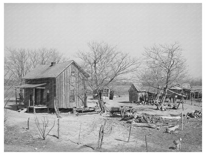 1940 Farmyard in McIntosh County Oklahoma Rural Landscape