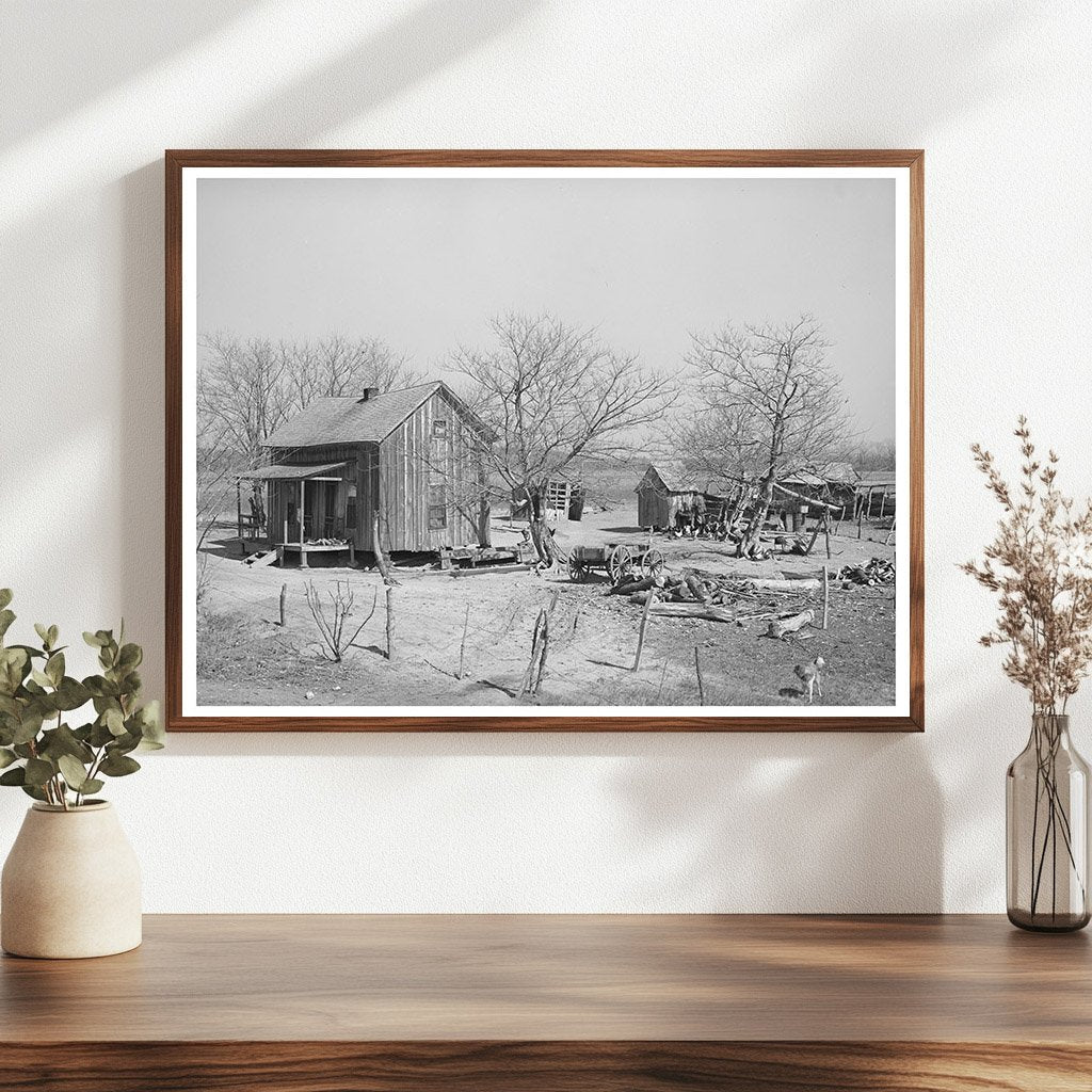 1940 Farmyard in McIntosh County Oklahoma Rural Landscape