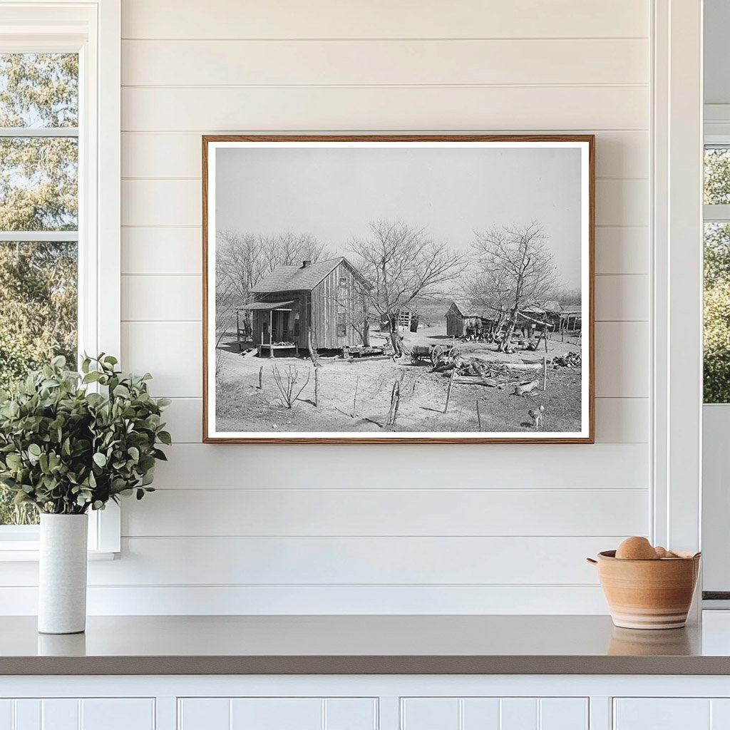 1940 Farmyard in McIntosh County Oklahoma Rural Landscape