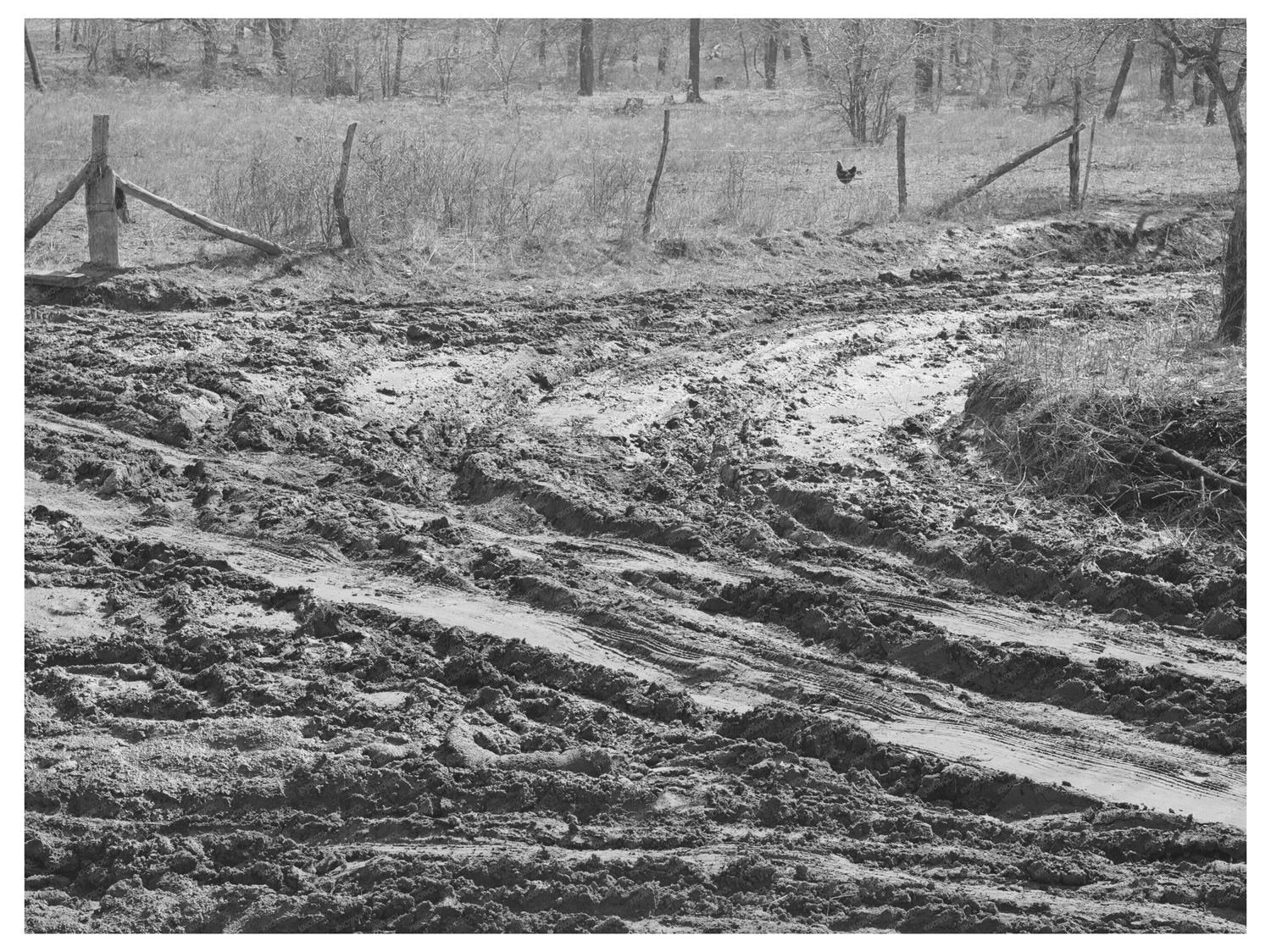 Rural Intersection in McIntosh County Oklahoma 1940