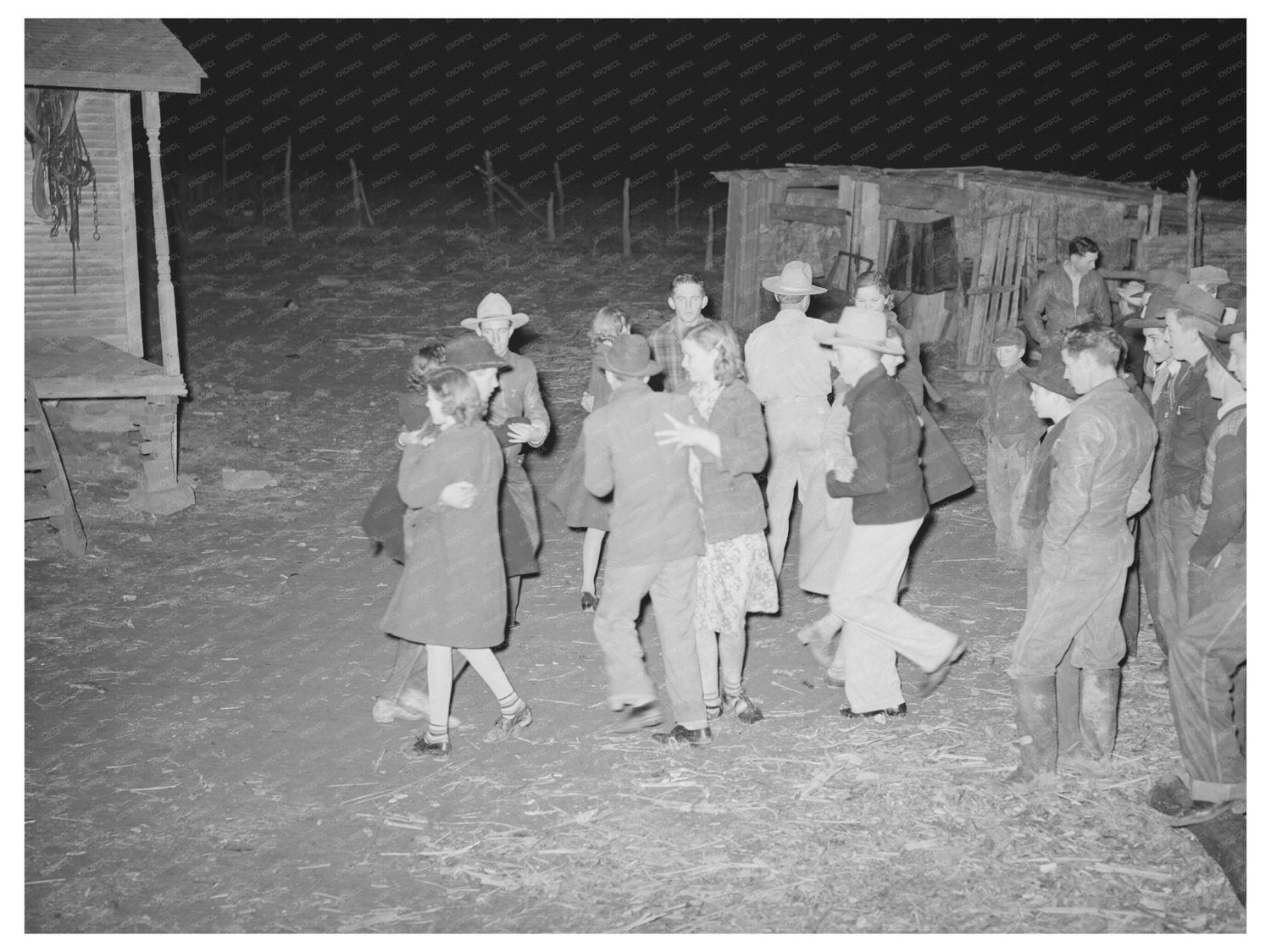 Children Playing Swing Game in McIntosh County 1940