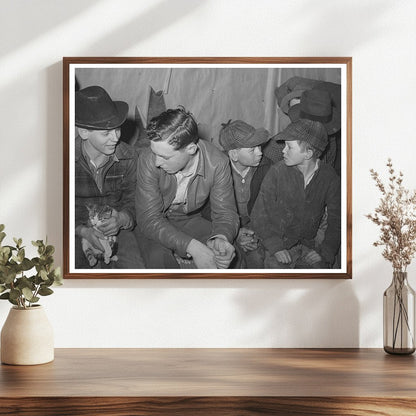 Farm Boys Play Party McIntosh County Oklahoma 1940