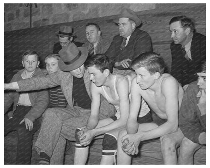 1940 High School Basketball Coach at Eufaula Oklahoma