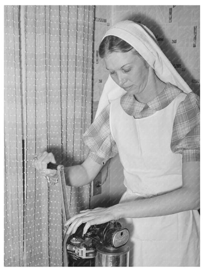 Canning Demonstration with Pressure Cooker March 1940