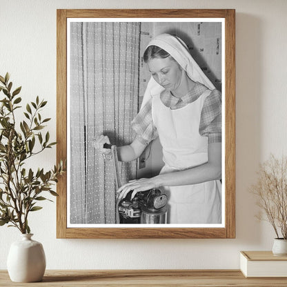 Canning Demonstration with Pressure Cooker March 1940