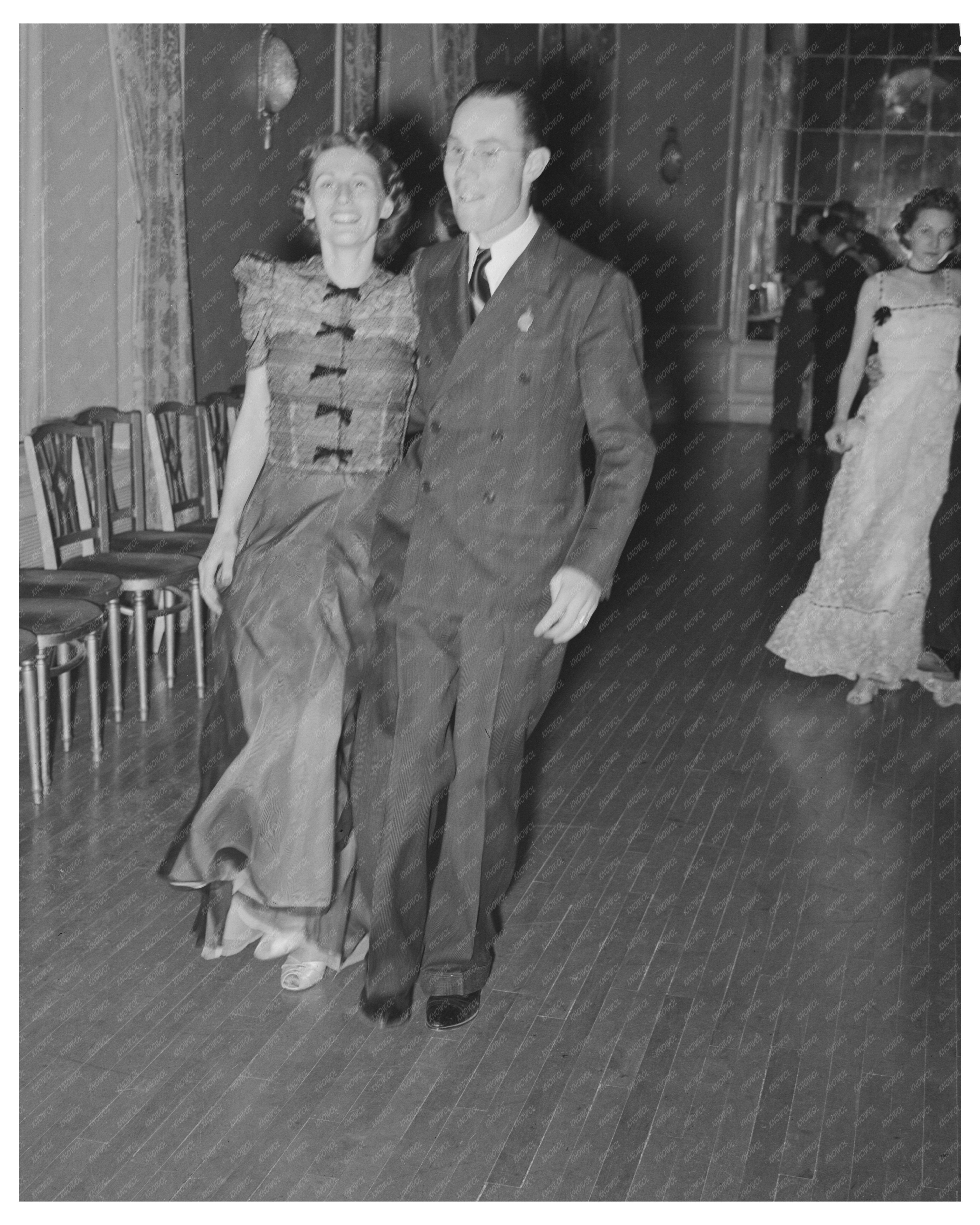 Couple Dancing Polka at San Angelo Fat Stock Show 1940