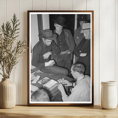 Rodeo Performers Draw Calves San Angelo Texas March 1940