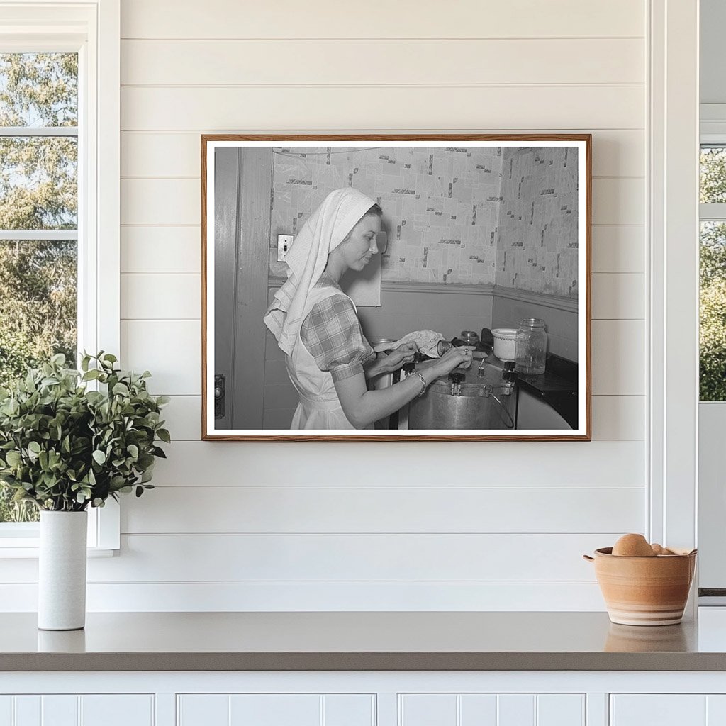 Farm Security Admin Supervisor Demonstrates Pressure Canning 1940