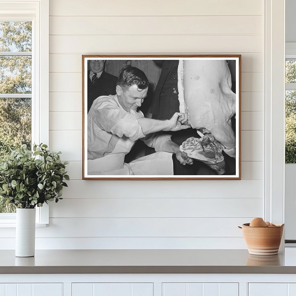 Farm Security Administration Meat Cutting Demonstration 1940