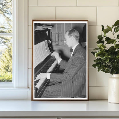 Piano Player with Orchestra at San Angelo Stock Show 1940