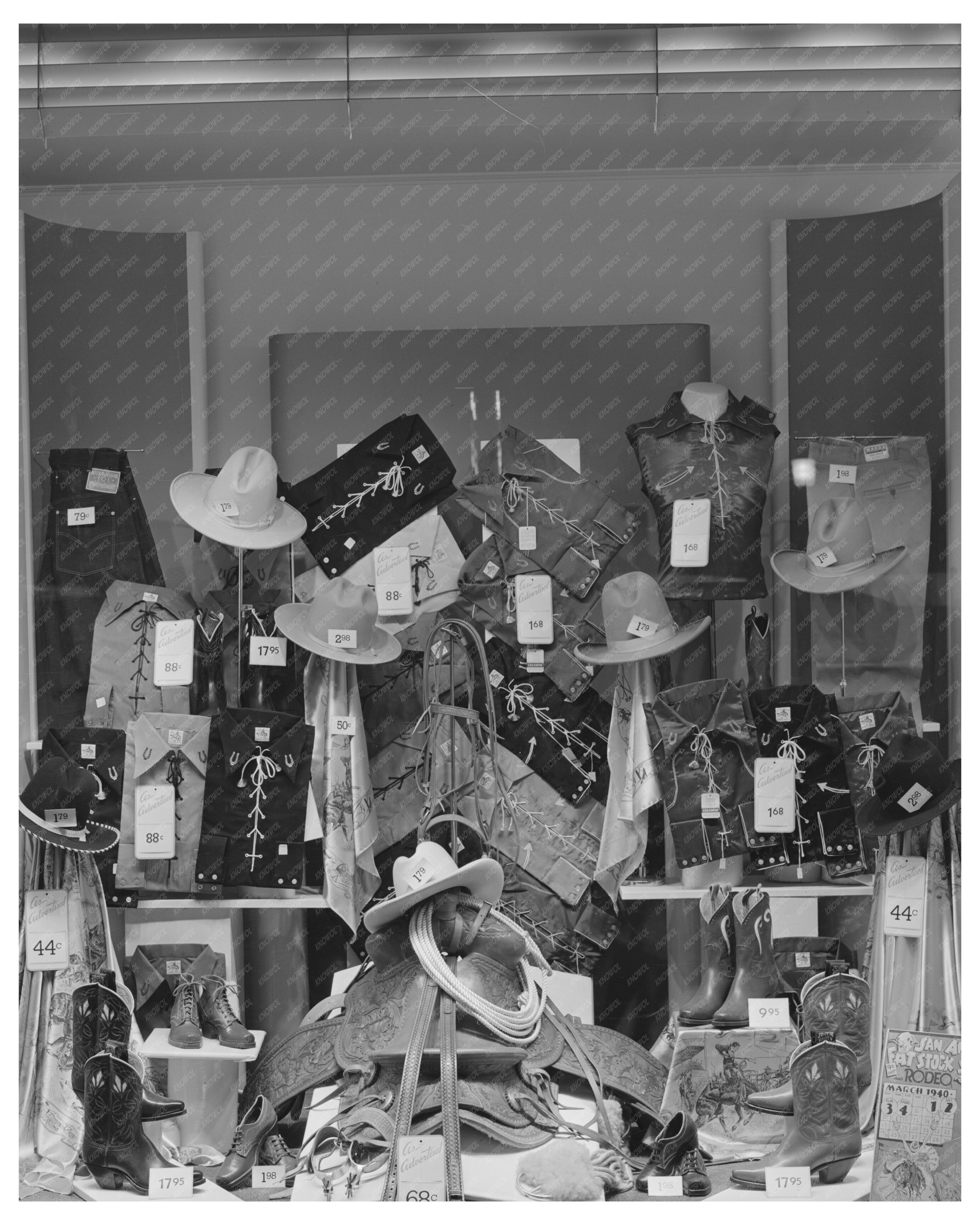 San Angelo Fat Stock Show 1940 Department Store Window