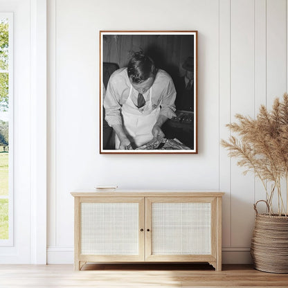 Meat Cutting Demonstration in San Angelo Texas March 1940