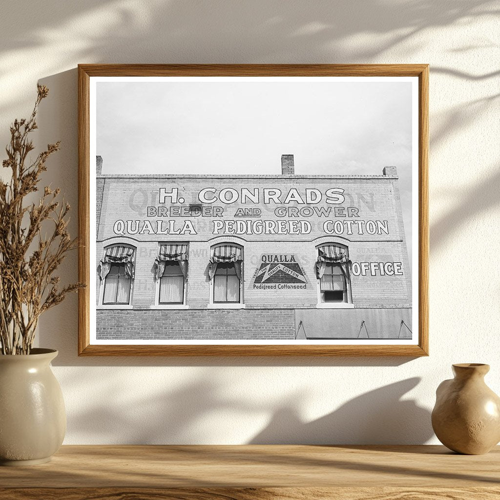 San Marcos Texas Cotton Farming Sign March 1940