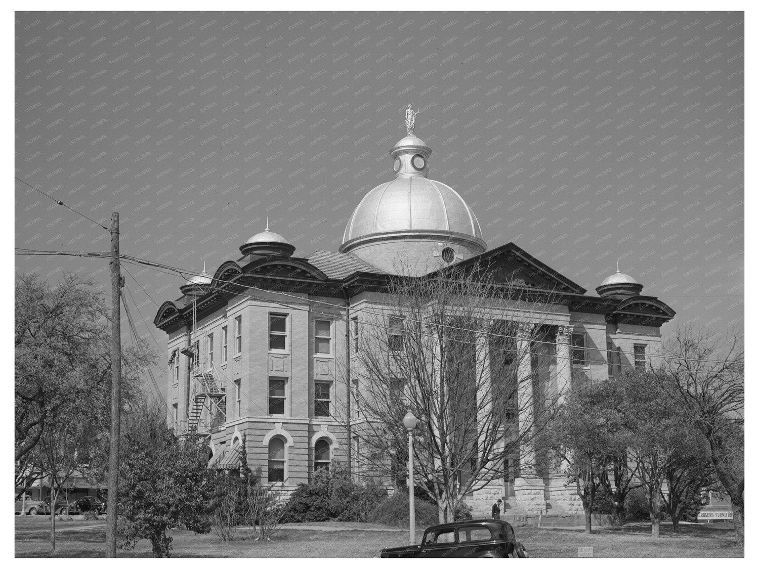 Courthouse in San Marcos Texas March 1940 Vintage Photo