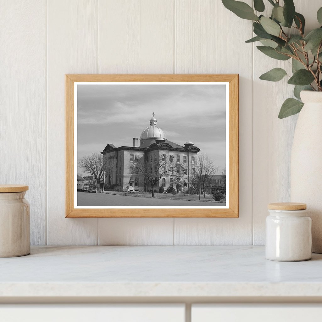 San Marcos Courthouse Hays County Texas March 1940 Photo