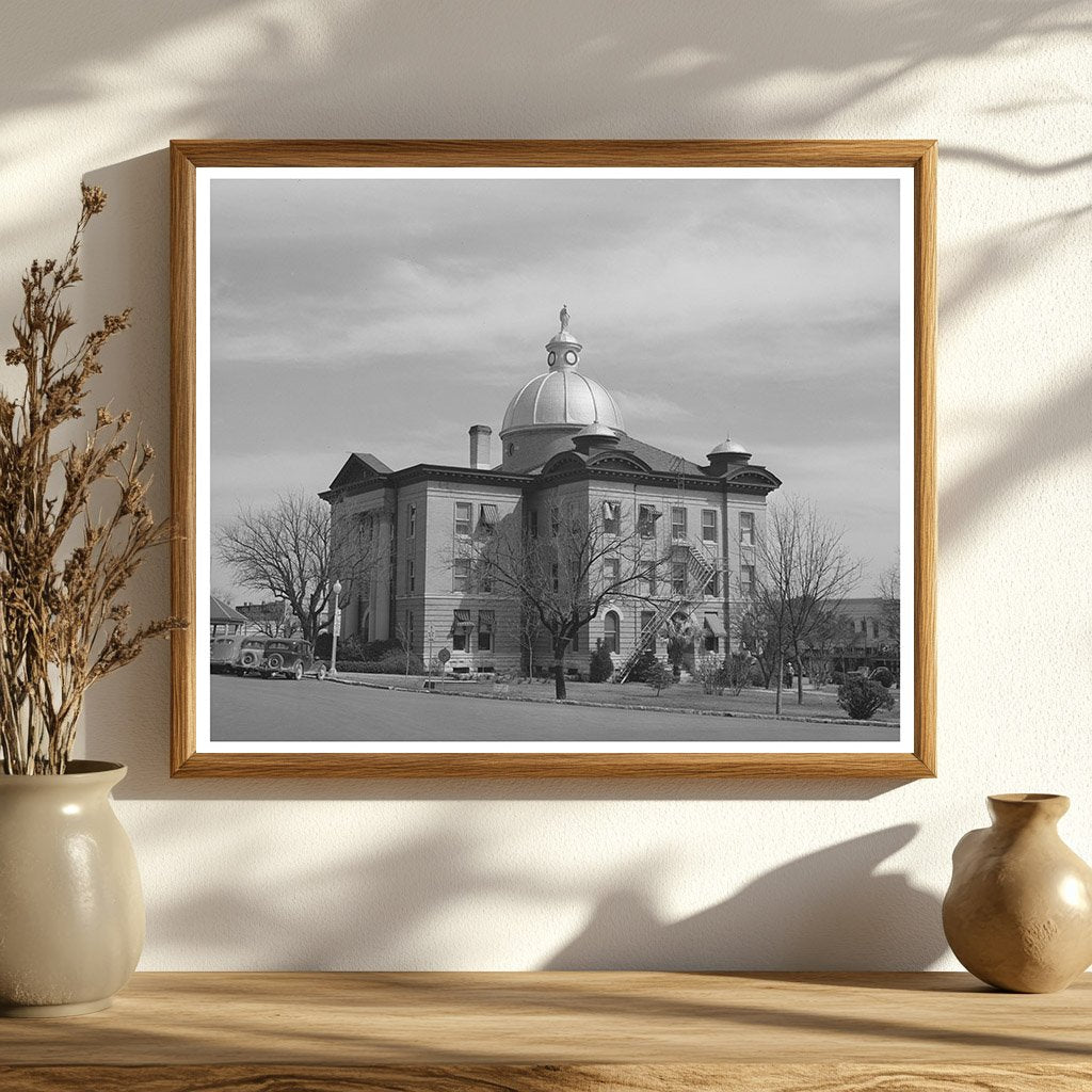San Marcos Courthouse Hays County Texas March 1940 Photo