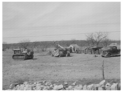 Road Workers Equipment Menard County Texas 1940 Image