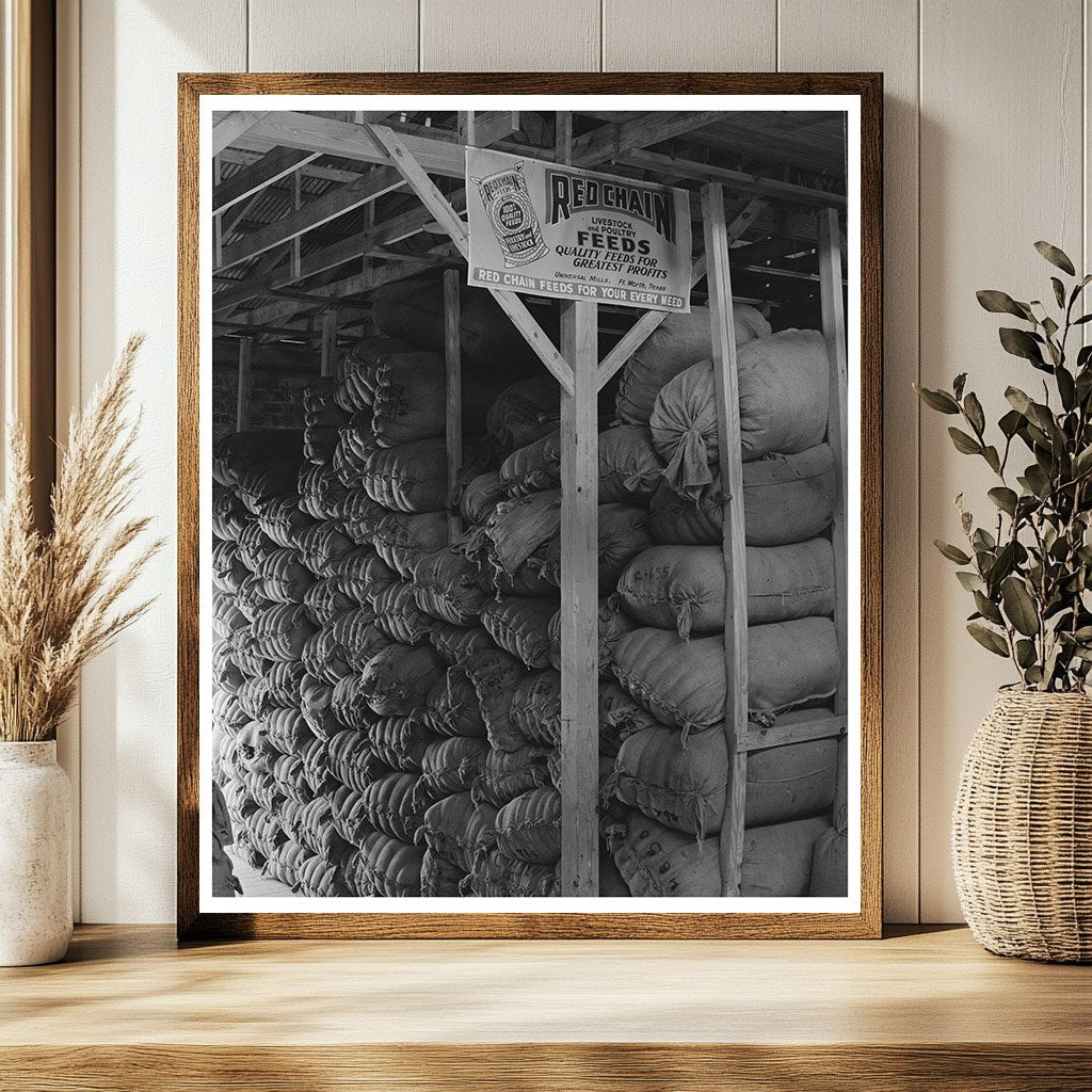 Wool and Mohair Storage at Kimble County Warehouse 1940