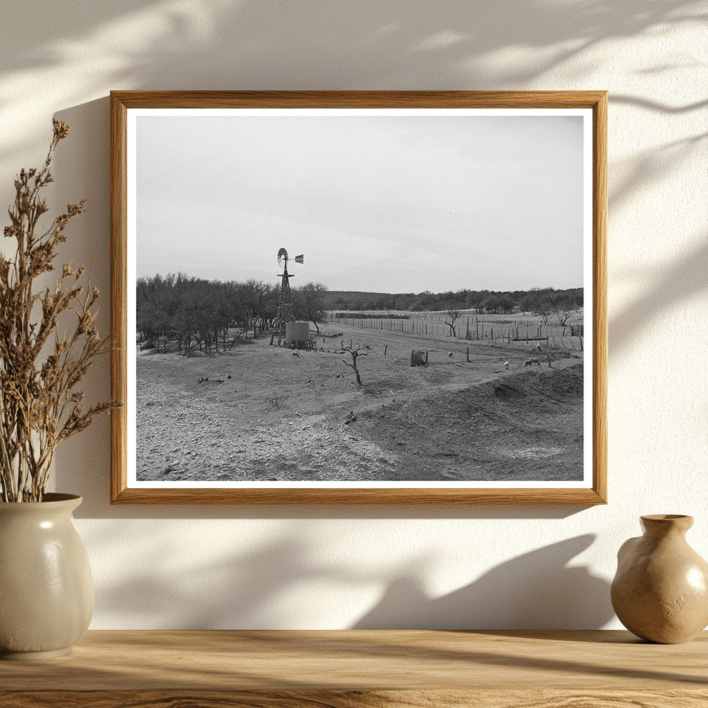 1940 Vintage Water Tank and Windmill in Texas Ranch