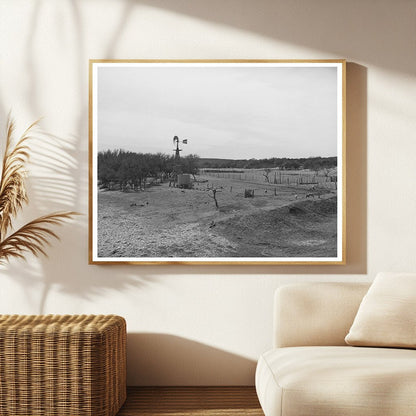 1940 Vintage Water Tank and Windmill in Texas Ranch