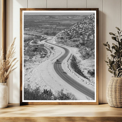 Highway to Junction Texas March 1940 Vintage Photograph