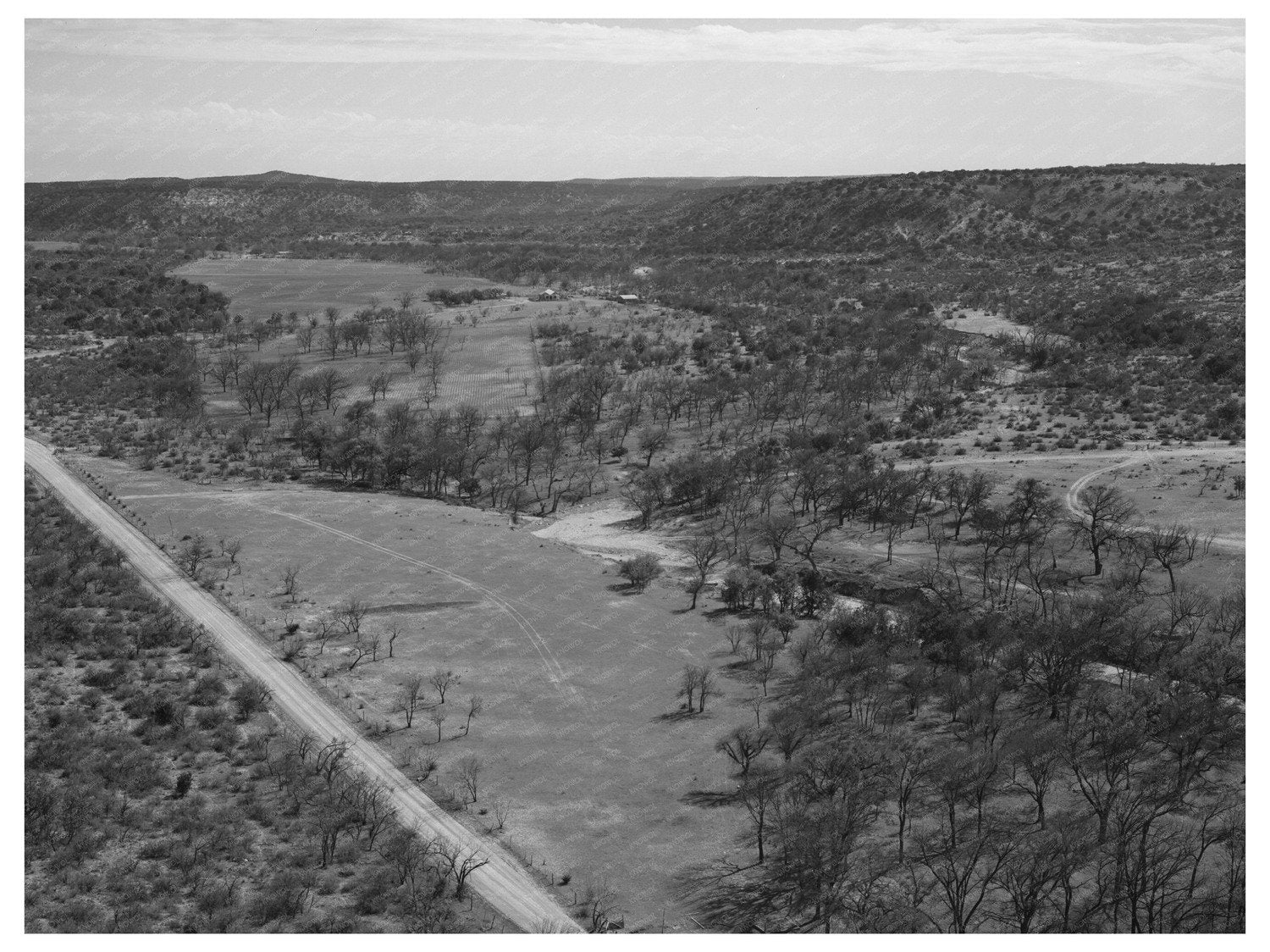 Vintage Kimble County Texas Scene March 1940