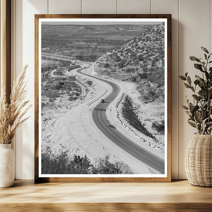 Junction Texas Highway Vintage Photo March 1940