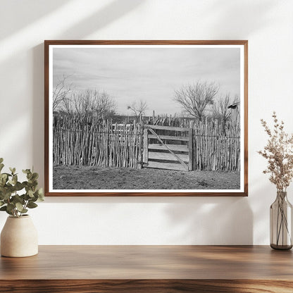 Cedar Post Fence in Kimble County Texas 1940