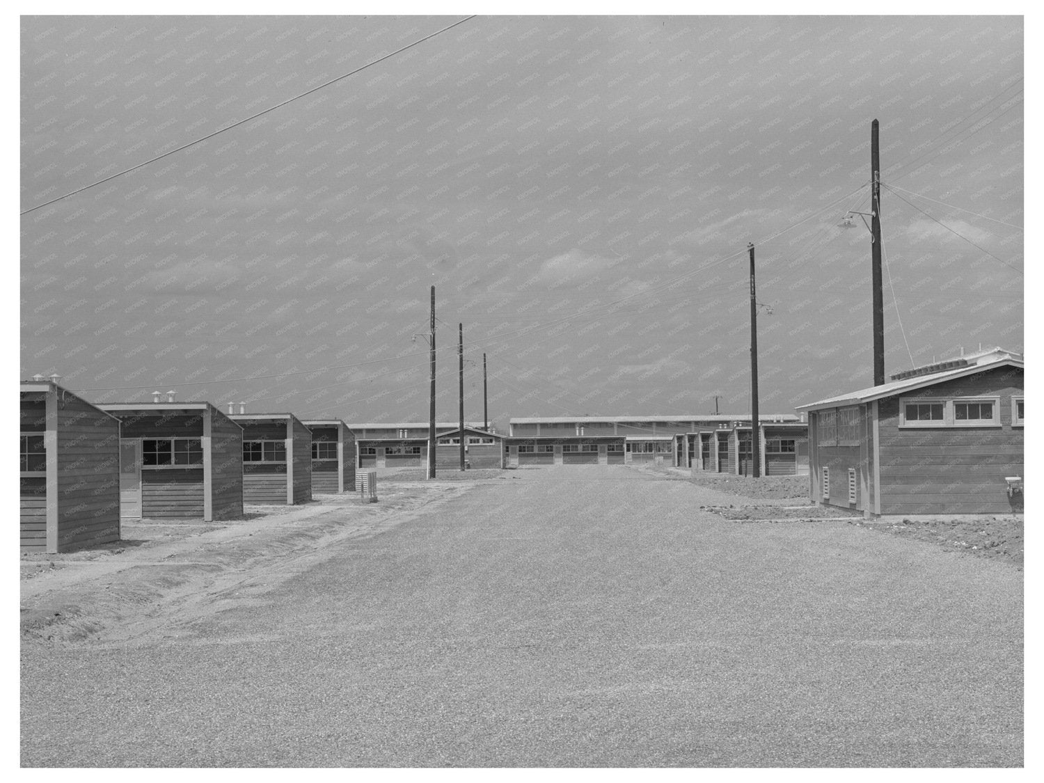 Main Street Scene Migratory Labor Camp Sinton Texas 1940