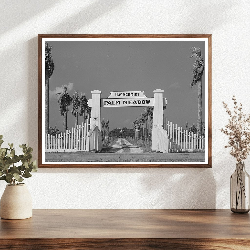 Farm Entrance in San Patricio County Texas 1940