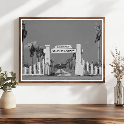 Farm Entrance in San Patricio County Texas 1940