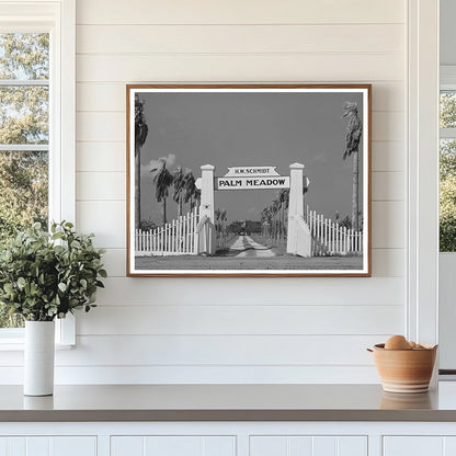 Farm Entrance in San Patricio County Texas 1940