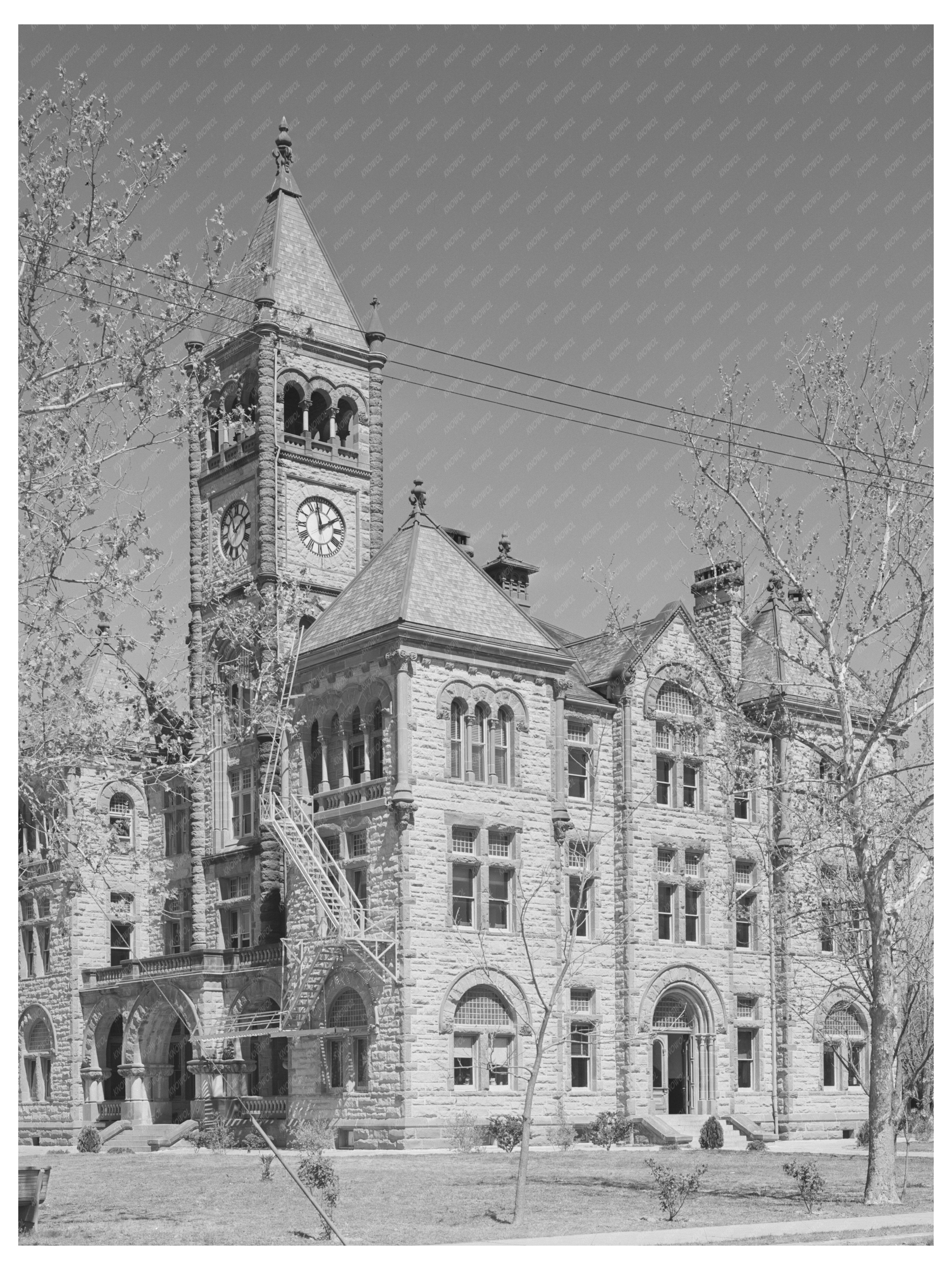 Cuero Texas Courthouse Vintage Image March 1940