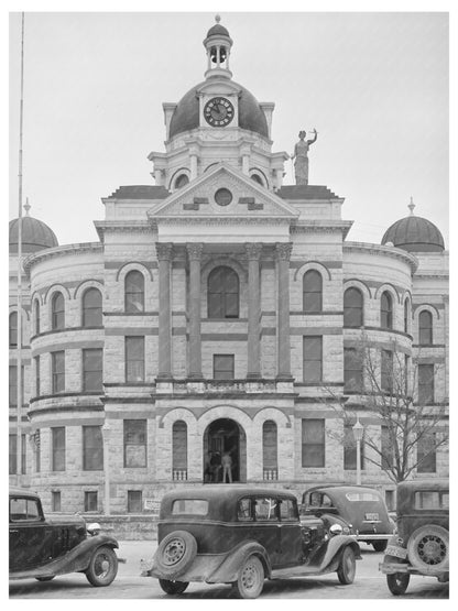 Gatesville Texas Courthouse March 1940 Vintage Photograph