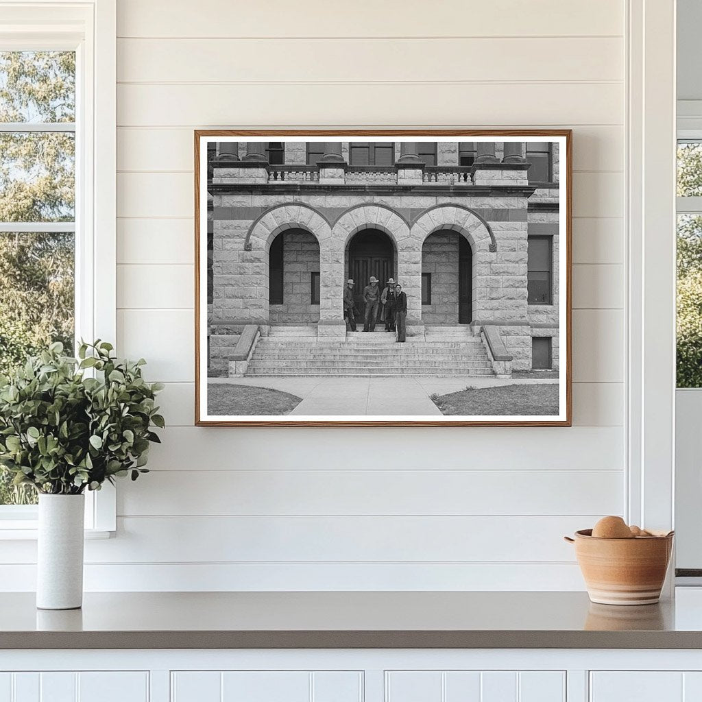 Gatesville Texas Courthouse Entrance March 1940 Photo