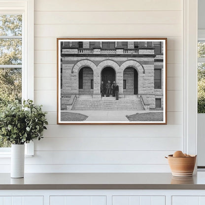 Gatesville Texas Courthouse Entrance March 1940 Photo